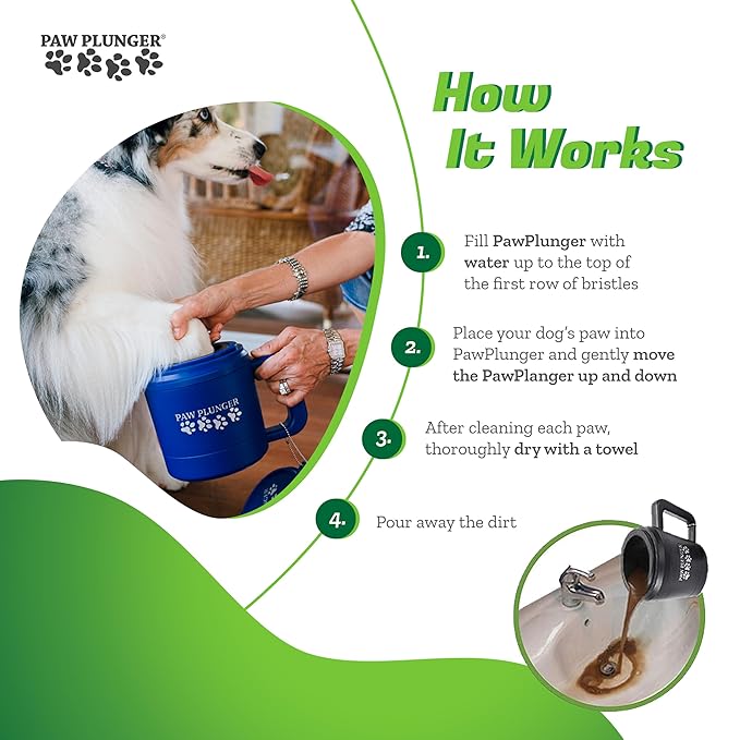 – Dog Paw Cleaner - Puppy Essentials - Portable Dirty Paw Washer - Ideal for Small Dogs - Black