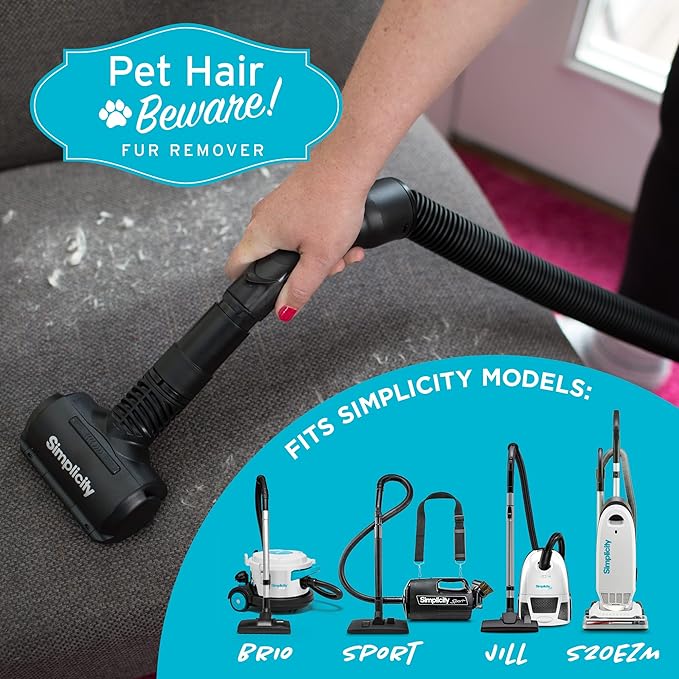 Simplicity Vacuums Bundle with Type A Vacuum Bags and Pet Hair Tool for S20EZM Allergy Upright Vacuum, SAH-6 Hepa Media Vacuum Bags and SPET-TOOL Pet Hair Removal Tool or Vacuuming Furniture