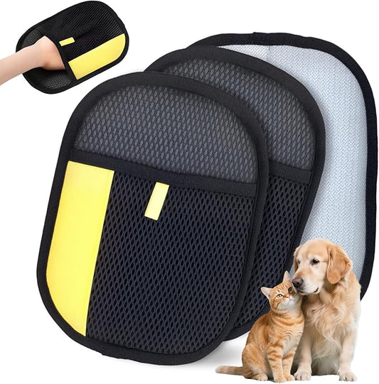 Pet Hair Removal Gloves for Cats and Dogs. The Latest Reusable electrostatic pet Hair Removal Gloves.Pet Hair Removal Tool Suitable for Sofas, Bed Sheets, Clothing, and car Seats（2Pcs ）