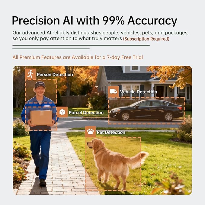 2K Window Camera,2.4G WiFi Only,Smart Window Security Camera with AI Motion Detection,Starlight Color Night Vision,911 Emergency Support,US Cloud Storage,24/7 Recording,Easy & Quick Install