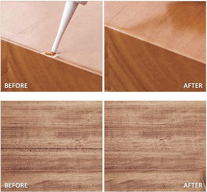 DEWEL Wood Furniture Repair Kit, Wood Floor Scratch Repair Kit, Upgrade 12 Colors Furniture Touch Up Markers and Fillers for Stains, Scratches, Floors, Tables, Bedposts