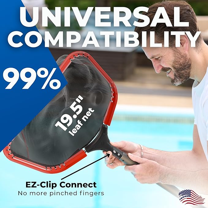 ProTuff PRO Ultimate Silt & Leaf Rake Bundle - 490 Promise Unlimited & Unconditional Replacements - 2-Items: 19" Medium & 17" Fine Mesh Pool Cleaner for Sand, Silt, Pollen, Leaves & Twigs