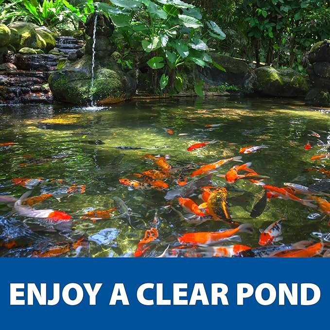 The Pond Guy RapidClear Flocculant, Water Garden Clarifier Treatment, Clear Cloudy Outdoor Koi Fish Ponds & Fountains, Plant & Animal Safe, 1 Gallon