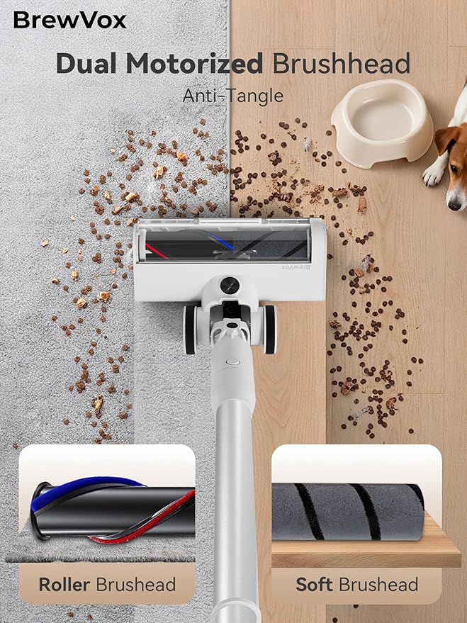 Telescopic Cordless Stick Vacuum Cleaner for Home Carpet & Pet Hair, Smart Auto Detect, 45kPa Powerful Suction, 550W Motor, 60 Min Runtime Quick Rechargeable, 6 Stage Filtration System