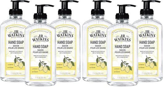 J.R. Watkins Gel Hand Soap, 6 Pack of 11 Fl Oz, Lemon