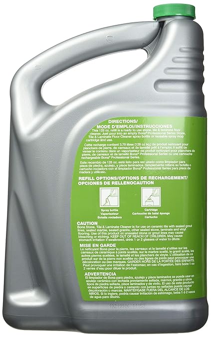 Bona Stone, Tile and Laminate Floor Cleaner, Fresh Scent, 1 Gal Refill Bottle