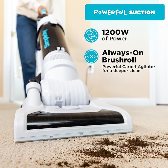 Simplicity Vacuums Pets Pro, Hard Floor and Carpet Vacuum Cleaners for Home Pet Hair, Upright, Bagless Lightweight, Powerful Suction in Homes with Dogs Plus Upholstery, Dust and Crevice Tools, SVPET