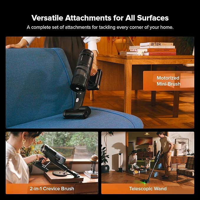 roborock H60 Hub Ultra Cordless Vacuum Cleaner with Auto-Empty Dock, 210AW Suction Stick Vacuum Cleaners for Home and Pet Hair, Rechargeable, 90-Min Runtime, Anti-Tangle Brush, 140° LED Dust Detection