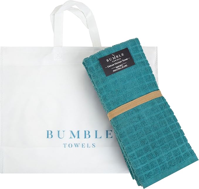 Premium Kitchen Towels (16”x 28”, 6 Pack) | Cotton Kitchen Hand Towels | Dish Towels | Kitchen Towels | Highly Absorbent Tea Towels Set | Aqua