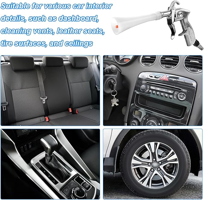 Air Compressor for Car Detailing Detailing Tool, High Pressure Air Gun Dry Cleaning Tool Kit, Air Gun, Car Clean Gun, Cleaning Gun, for Car Dry Cleaning