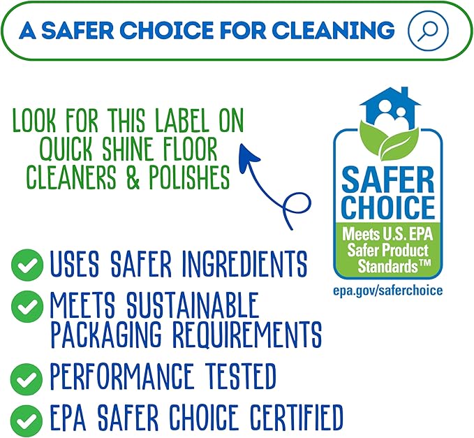 Quick Shine Hard Surface Pet Floor Cleaner 27 oz, 2Pk | Ready to Use, Removes Dirt, Streak Free, No Rinse | Hardwood, Laminate, Luxury Vinyl Plank LVT, & Tile | Safer for Kids, Pets & Our Environment