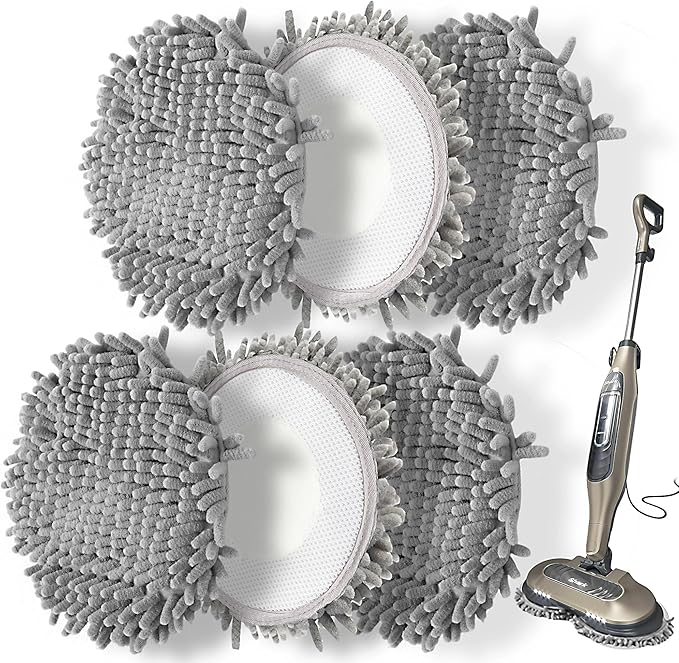 6 Packs Steam Mop Pads Replacement Power Pads Compatible with Shark,S8201 S8001 S7001 S7201 S7000AMZ S7000 S7005 S7020 S7001C Dirt Grip Scrub Adsorb Washable Pad