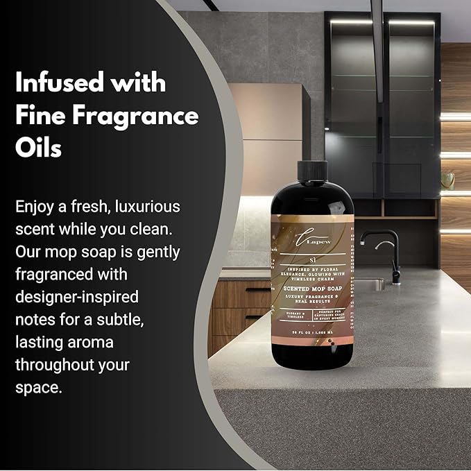Luxury Floor Cleaner, Scented Mop Soap Concentrate | Hard Floor Cleaner for Tile, Vinyl, Laminate, LVP & Sealed Hardwood | Low-Foam, Streak-Free | 36 oz | Sì