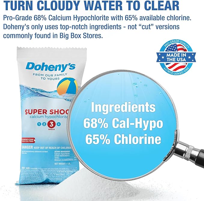 Doheny's Super Pool Shock 12 x 1 Lb Bags