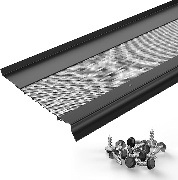 Micromesh 6 inch Gutter Guards Leaf Protection, 1 Feet Sample Pack Black, Stainless Steel Mesh, Aluminum Gutter Covers, Contractor Grade Gutter Guard from Manufacturer