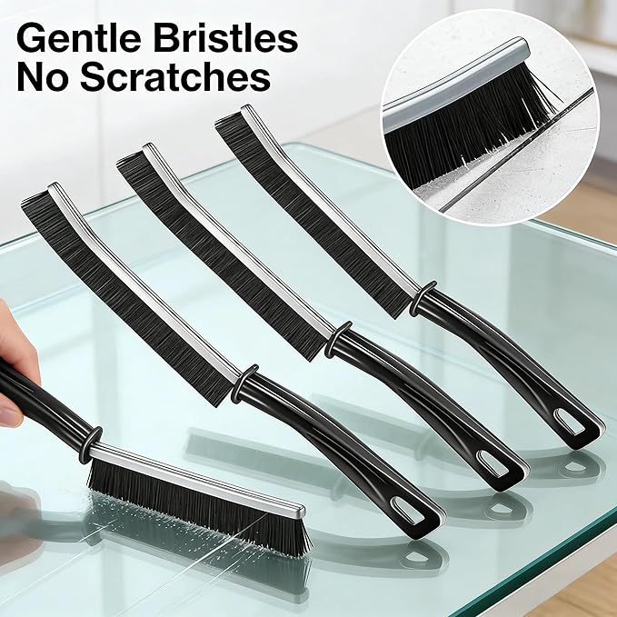 5 PCS Crevice Cleaning Brush Set, Extremely Skinny Gap Cleaning Tools,Hard Bristle Gap Brush for Bathroom & Kitchen, Grout Cleaner Tool for Window Tracks and Tile Lines,Car Detailing