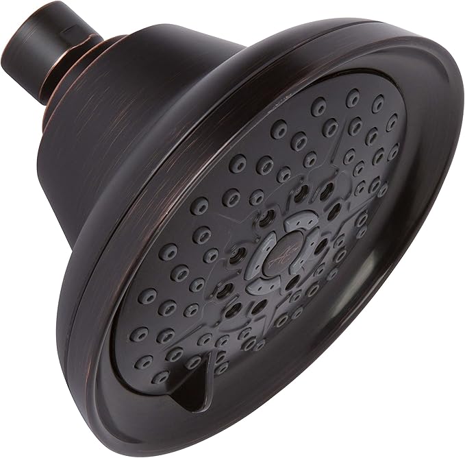 Massage Shower Head With Mist - High Pressure Boosting, Multi-Function, Massaging Rainfall Showerhead For Low Flow Showers & Adjustable Water Saving Nozzle, 1.8 GPM - Oil-Rubbed Bronze