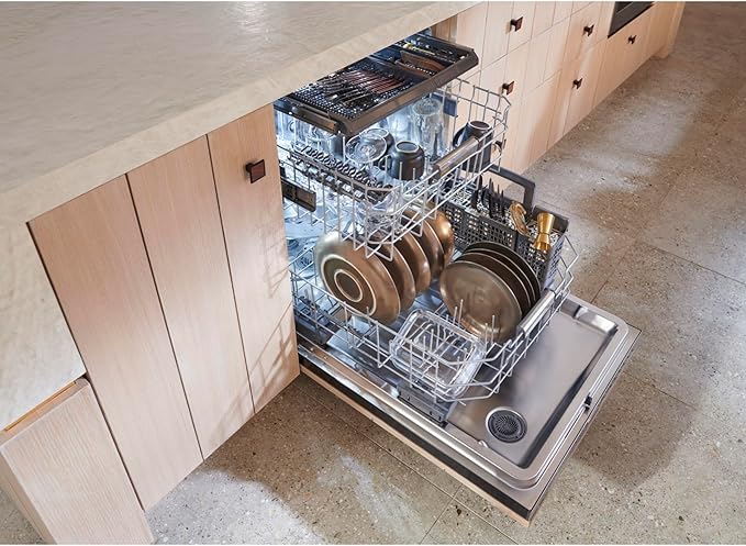 Monogram ZDT985SINII 24 Inch Wide 16 Place Setting Energy Star Rated Built-In Top Control Dishwasher with Hard Food Disposer and Max Dry System - Custom Panel