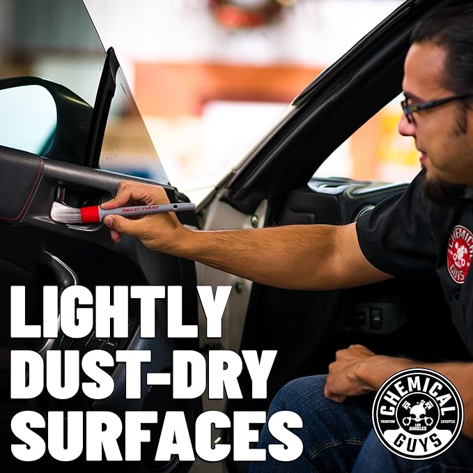 Chemical Guys Car Cleaning Kit Interior 9-Piece - Total Interior Cleaner, Sticky Icky Green Apple & Strawberry Detailing Gel, 3 Detailing Brushes, 3 Towels, Safe for Cars, Trucks, SUVs & More