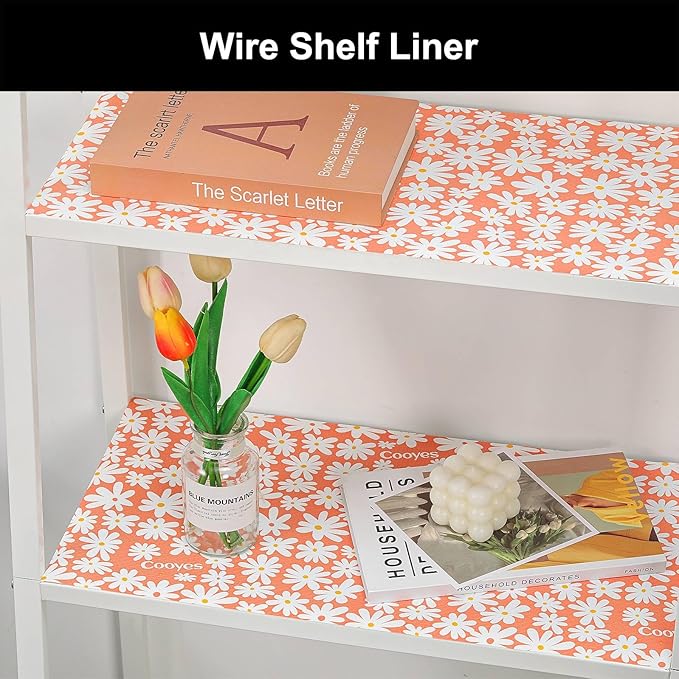Cooyes Shelf Liner – Premium Non-Adhesive Cabinet & Drawer Liner for Kitchen – Waterproof Shelf Paper with Modern Pattern – Durable EVA Cabinet Mat – Easy to Cut （24" W x 240" L）