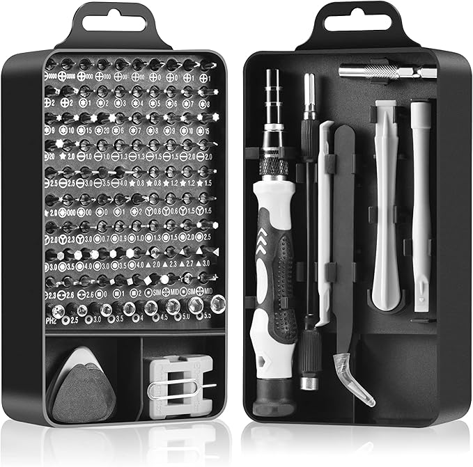 Precision Screwdriver Set, Premium 115 in 1 Magnetic Repair Tool Kit for Electronics, Computer, iPhone, Laptop, Game Console, Watch, Eyeglasses, and DIY