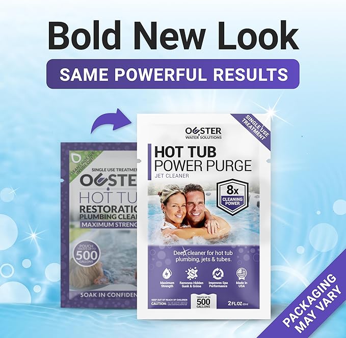 Bio Ouster Power Purge Hot Tub Jet Cleaner w/Towel - Deep Hot Tub Cleaner for Jets, Tubes, Plumbing - for Standard & Inflatable Spas - Removes Gunk Buildup for Crystal Clear Water - Made in USA (Kit)