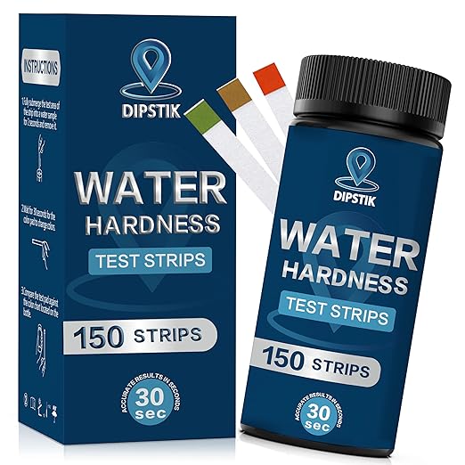 Water Hardness Test Kit-150 Strips Water Quality Testing for Drinking/Well Water, Softener,Hard, Dishwasher,Pool,Spa, 0-425 ppm