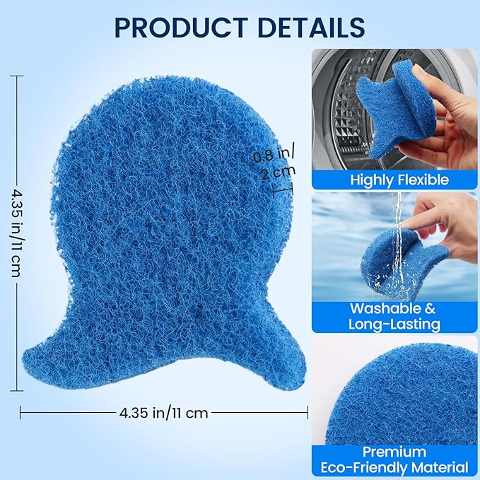 6 PCS Pet Hair Remover for Laundry, Reusable Dog & Cat Fur Catcher Tool, Effectively Removes Pet Hair, Lint and Dander from Bedding and Clothing, Suitable for Washing Machines, Dryer