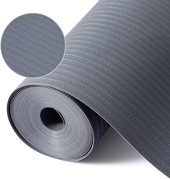 Shelf Liners for Kitchen Cabinets, 10" W x 360" L, Non Adhesive Shelf Liner, Non-Slip Kitchen Drawer Liners, Waterproof Durable Cabinet Liners for Shelves, Pantry, Dark Gray