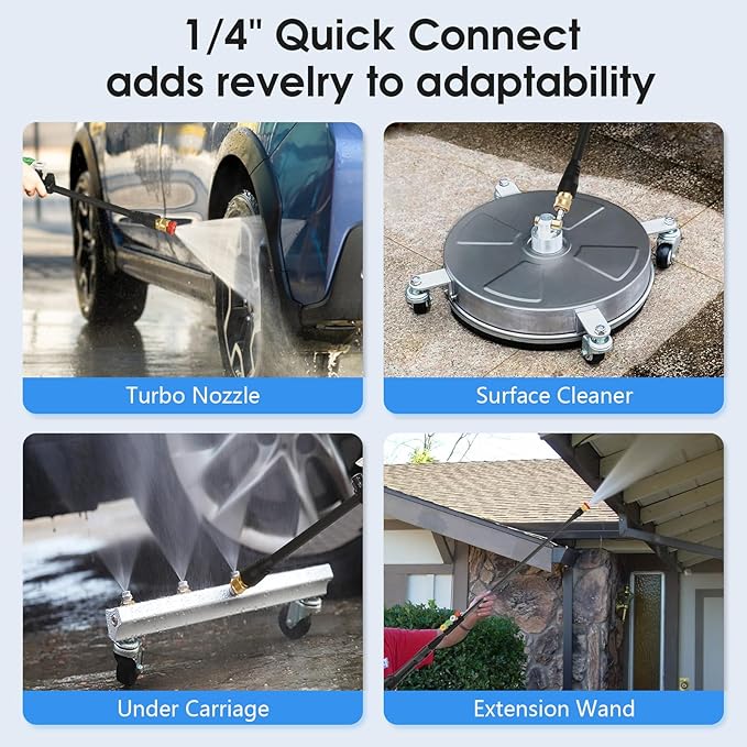 5000PSI Electric Pressure Washer,Power Washer with Foam Cannon,Portable Cleaner with 33ft Hose Reel,4 Nozzle Tips,and Soap Bottle for Cars/Home/Driveways/Patios/Decks/Fences