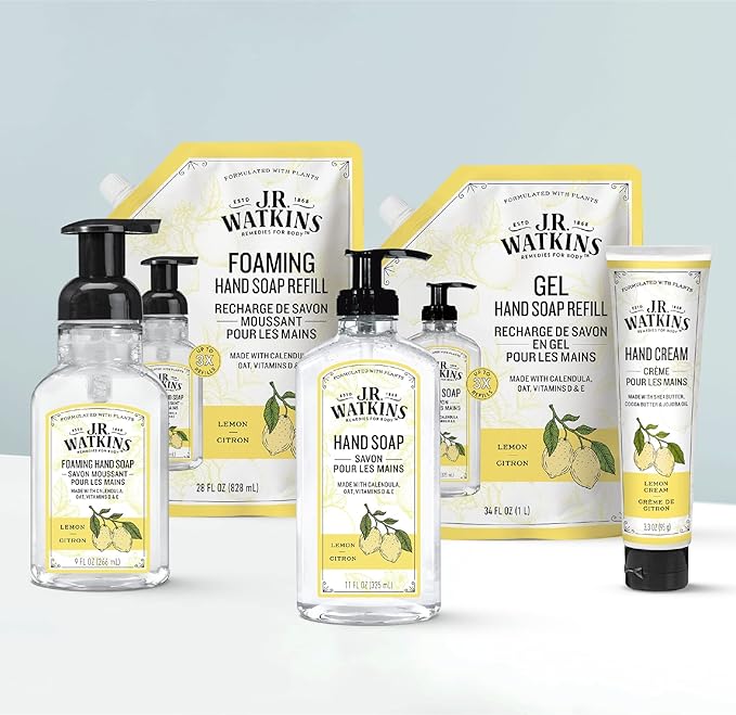 J.R. Watkins Gel Hand Soap, 6 Pack of 11 Fl Oz, Lemon