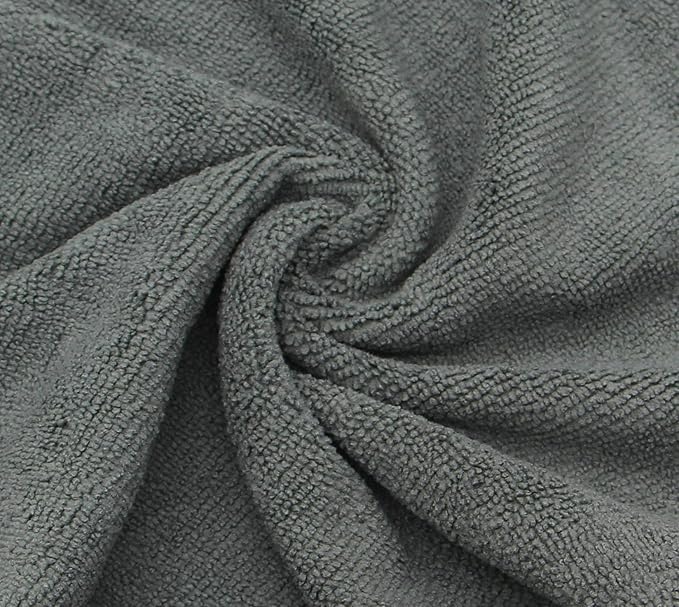 Microfiber Dish Cloths Ultra Absorbent Kitchen Dish Rags for Washing Dishes Fast Drying Cleaning Cloth 12InchX12Inch 10 Pack Gray