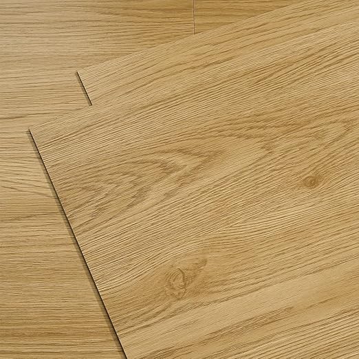 Yenhome Peel and Stick Vinyl Flooring Light Wood 12"x12" Peel and Stick Floor Tile Waterproof Bathroom Kitchen Flooring Temporary Self Adhesive Floor Tiles for Renters (3 Plank, 3Sq.Ft) Effortless DIY