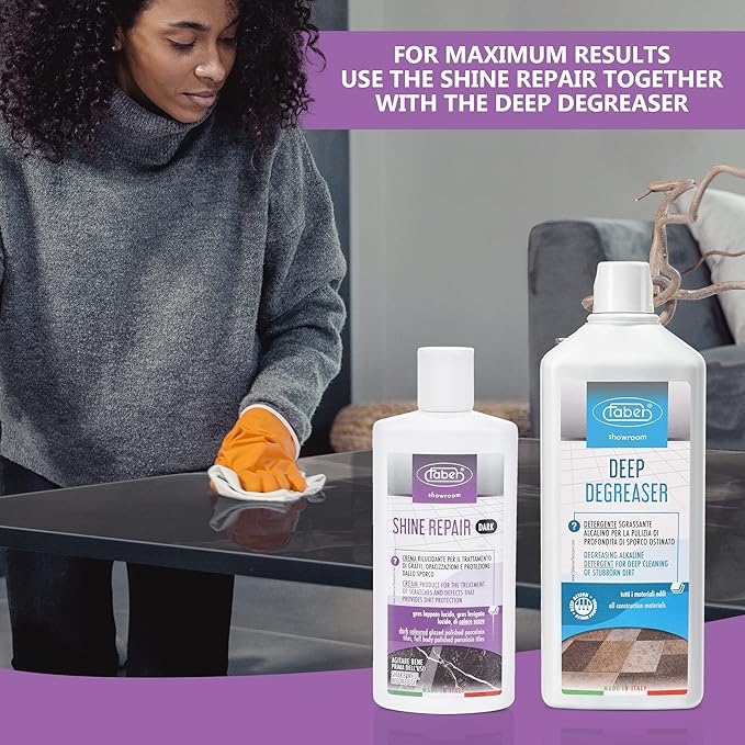 FABER Floor Shine Repair - Premium Floor Polishing Cream for Scratches & Defects, Re- Polishes, and Protects from Dirt - Perfect for Colored Glazed & Full Body Polished Porcelain Tiles, Pro & Home Use