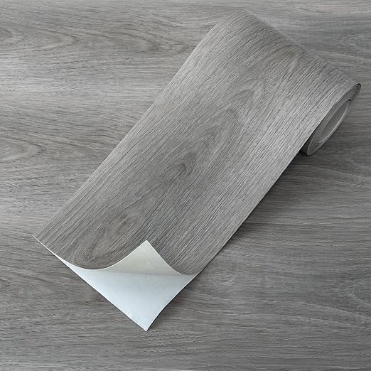 Art3d 60 Sq.ft Peel and Stick Floor Tiles, 40Pcs Luxury Vinyl Plank Flooring Wood Look, Adhesive and Waterproof Tile Sticker for Bedroom, Living Room, Kitchen, Gray