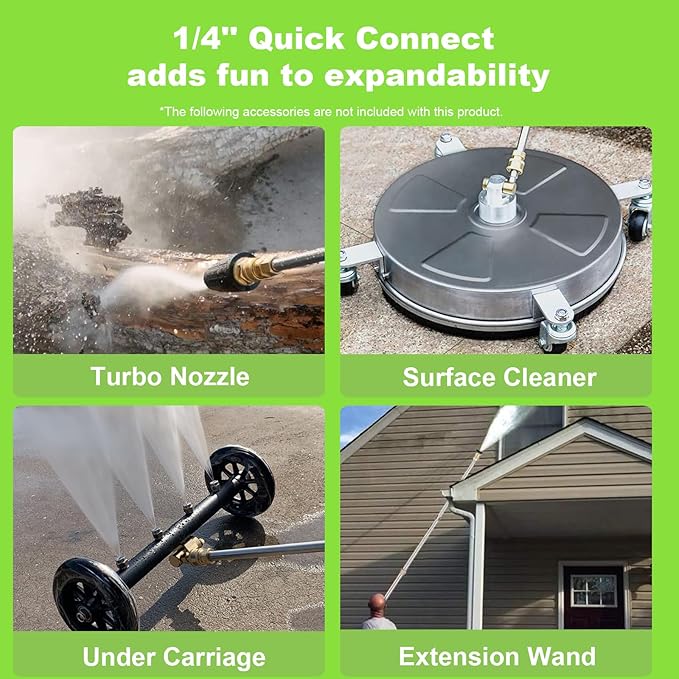 Pressure Washer 4800 PSI Power Washers Electric Powered with 33ft Pressure Hose, 4 Nozzle and Foam Cannon, Powerwashers for Home, Cars, Patio, Navy Blue