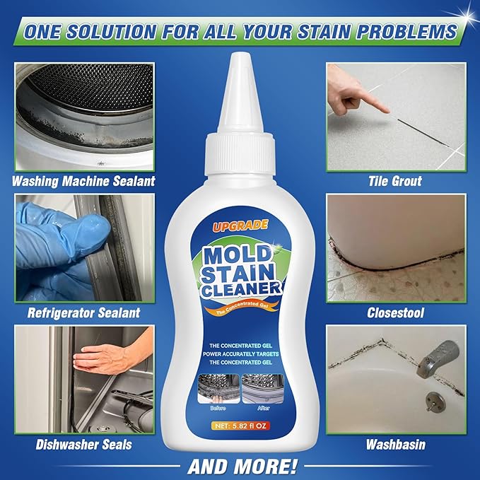 Home Remover Gel, 5.82 Fl Oz Household Washing Machine Cleaner for Washing Machine, Refrigerator Strips, for Tiles Grout Sealant Bathroom Cleaning Home Kitchen Sinks Cleaning Grout Cleaner