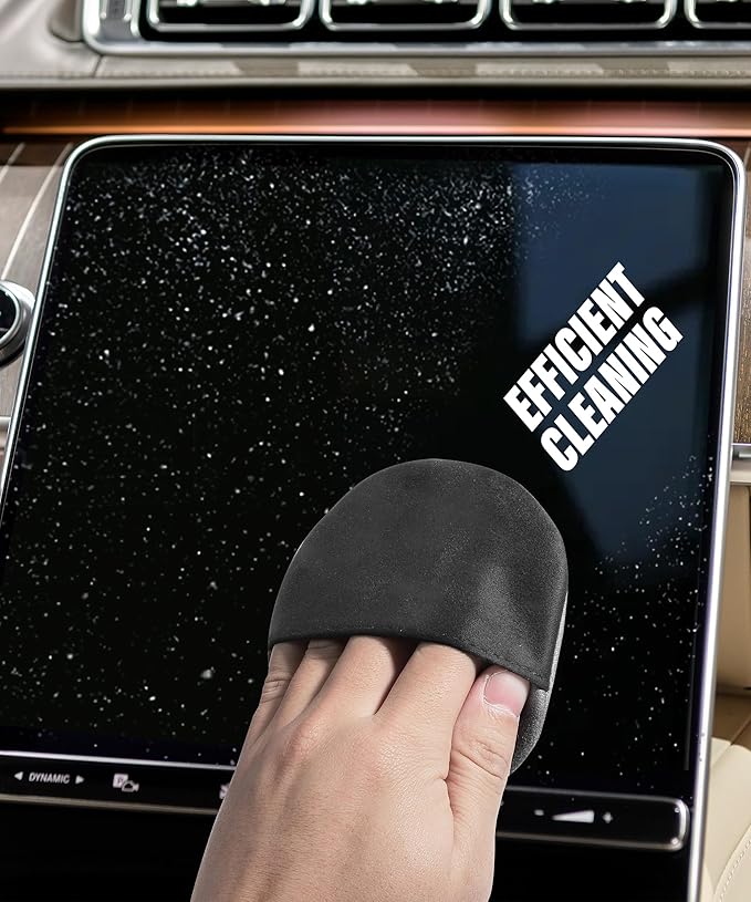 RACOONA Car Screen Cleaner,Screen Cleaning Pad Cloth Wipes,Car Accessories Microfiber Touch Screen Cleaner,Soft Cloth Wipes for Tesla Central Control Screen,Car Dashboard/Display (Round)