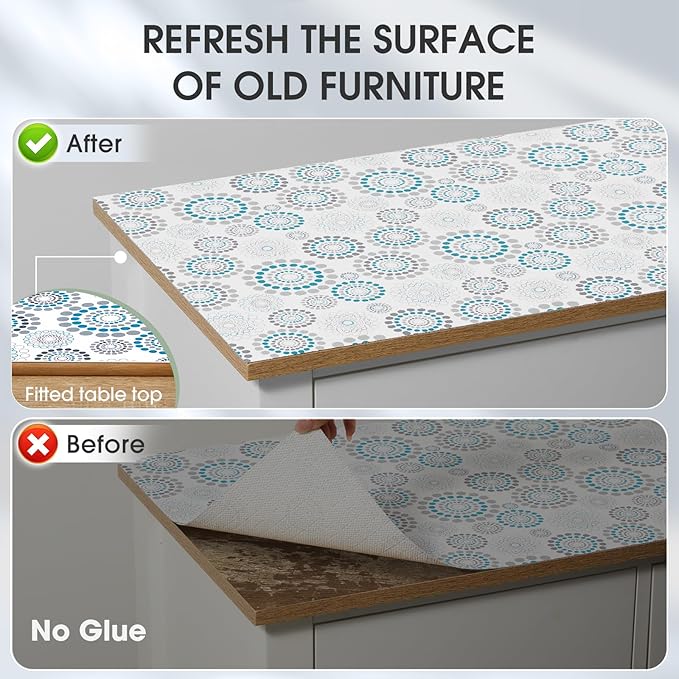 Drawer and Shelf Liner, Non-Slip Kitchen Cabinet Liners Non-Adhesive Thick Strong Grip Waterproof Washable Mats Protect Dresser Shelves Cupboard Bathroom Cabinets, Spiral, 24 in X 10 FT