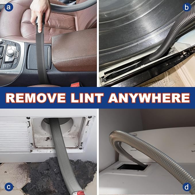 Sealegend Dryer Vent Cleaner Kit Compatible with Dyson Dryer Lint Vacuum Attachment Removes Deep Lint Adapter Compatible with Dyson V7 V8 V10 V11 V12 V15 etc Cordless Vacuum Cleaner Accessories