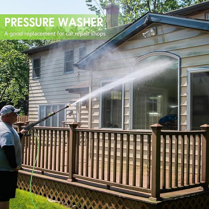 Pressure Washer 5000 PSI,2.8 GPM Power Washer with Foam Cannon,Portable Cleaner with 33ft Hose Reel,4 Nozzle Tips,and Soap Bottle for Cars/Home/Driveways/Patios/Decks/Fences(Dark Green)