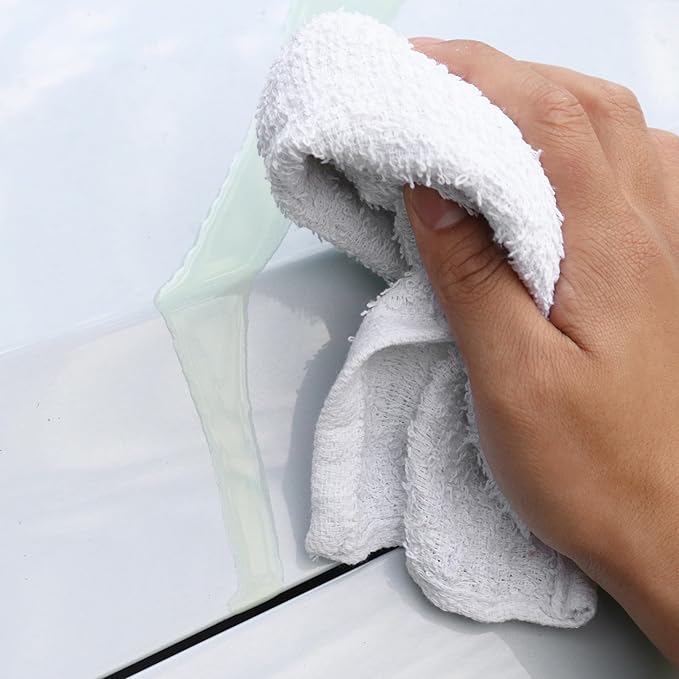 Arkwright TT60 Terry Cloth Towels for Cleaning - (Case of 300) 100% Cotton Washable Heavy Duty Bar Mop, Absorbent & Quick Drying, Bag of Rags for Kitchen, Auto Shop, and Garage, 14 x 17 in, White
