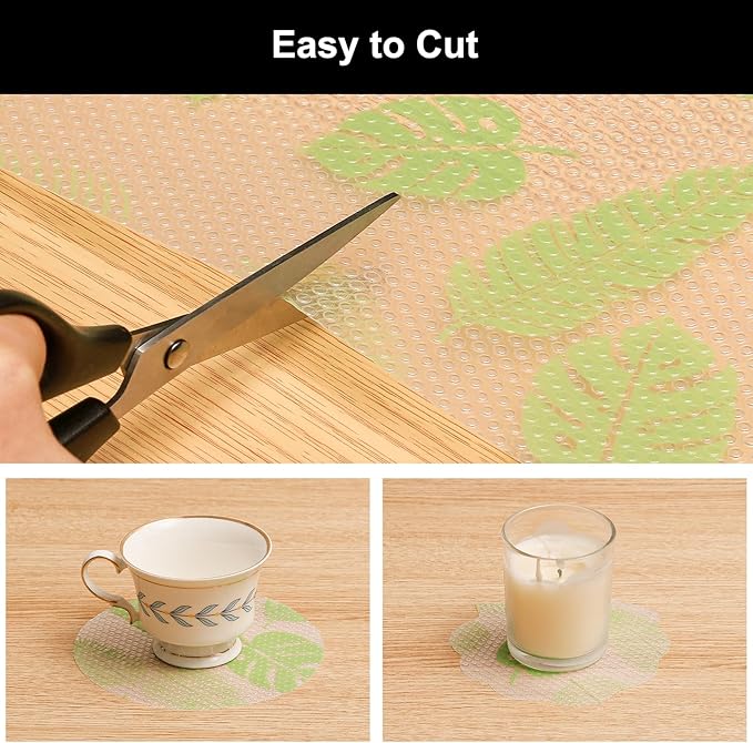 Cooyes Shelf Liner – Premium Non-Adhesive Cabinet & Drawer Liner for Kitchen – Waterproof Shelf Paper with Modern Pattern – Durable EVA Cabinet Mat – Easy to Cut （12" W x 360" L）