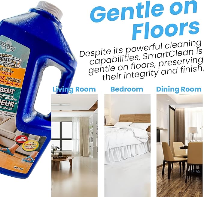 SURF PRO Intelligent Soap Floor Cleaner Refill 1.89L (63.9oz), Multi-Surface No-Rinse Formula, Hardwood Laminate Vinyl Tile Marble, Biodegradable & Glycol-Free