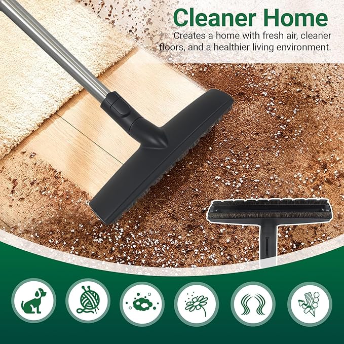 EZ SPARES Replacement of SBB Parquet Anti-Collision Smooth Floor Brush with Horsehair for Miele Vacuum Cleaner 35mm 1 3/8"