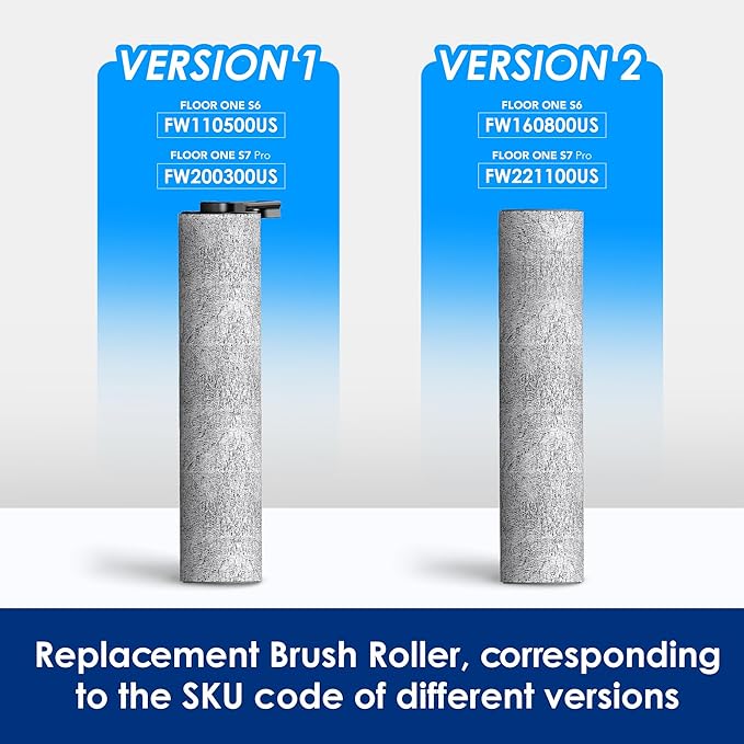 Tineco Replacement HEPA Assembly*2 and Brush Roller*2, Only for FLOOR ONE S6/Switch S6 Stretch / S7 Pro/Switch S7 Wet Dry Vacuum Mop, Not for Stretch S6&Any Other Model