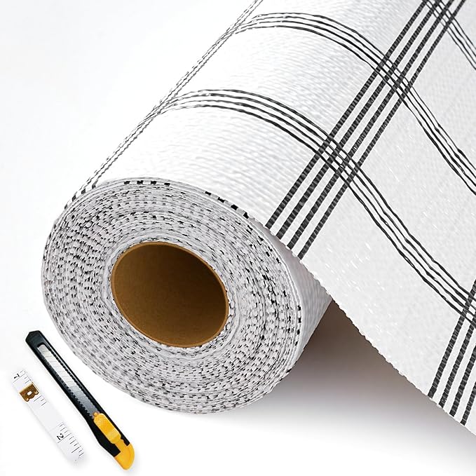 Shelf Liners for Kitchen Cabinets Non-Adhesive, Non-Slip Thickened Shelf Paper Waterproof Washable for Drawer Dresser Pantry Shelve Bathroom Protector Liner