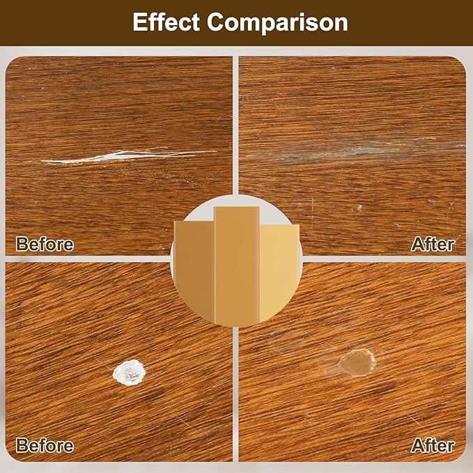 Wood Filler Sticks - 6 Colors Hardwood Floor Scratch Repair Kit, Upgrade Laminate Floor Repair Kit, vinyl wood Floor Repair Kit, Furniture Wood Crayons for Scratche Nail Holes Floors Cabinets Doors