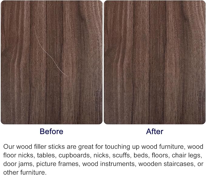 uxcell Furniture Repair Crayons, 3Pcs - Wood Wax Filler Stick, Furniture Markers Touch Up - for Scratches Holes Tables Desks Wooden Floors Cover Ups, Angel Blue