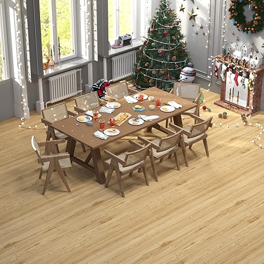 Oxdigi Peel and Stick Vinyl Flooring Roll 23"x 393"/64 Sq.Ft, Thicken Self Adhesive Vinyl Floor Tiles Wood Plank Flooring Waterproof Wear-Resistant for Any Room, Easy DIY Floor Coverings, Nature Wood
